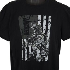 Redcon1 T Shirt Mens Size XL Black Soldier Military American Flag Armed Forces